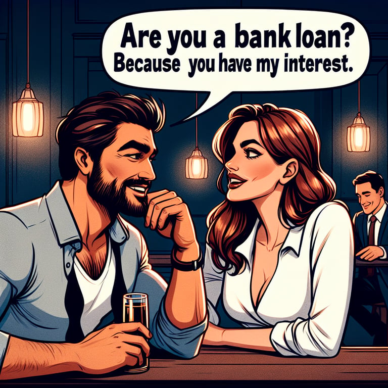 are you a bank loan pickup line image