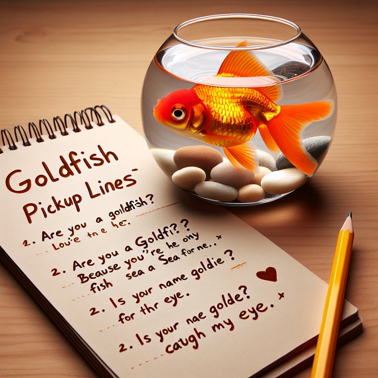 i have a goldfish pick up lines image